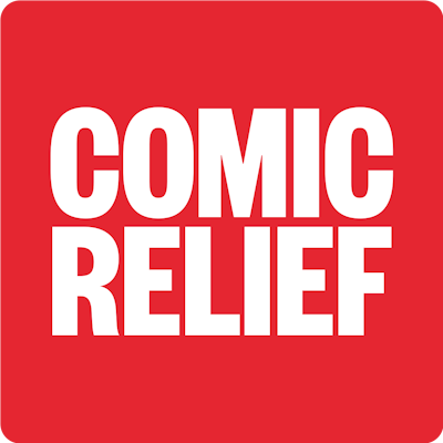 Logo of Comic Relief, an LRDP partner supporting refugee doctors in the UK.